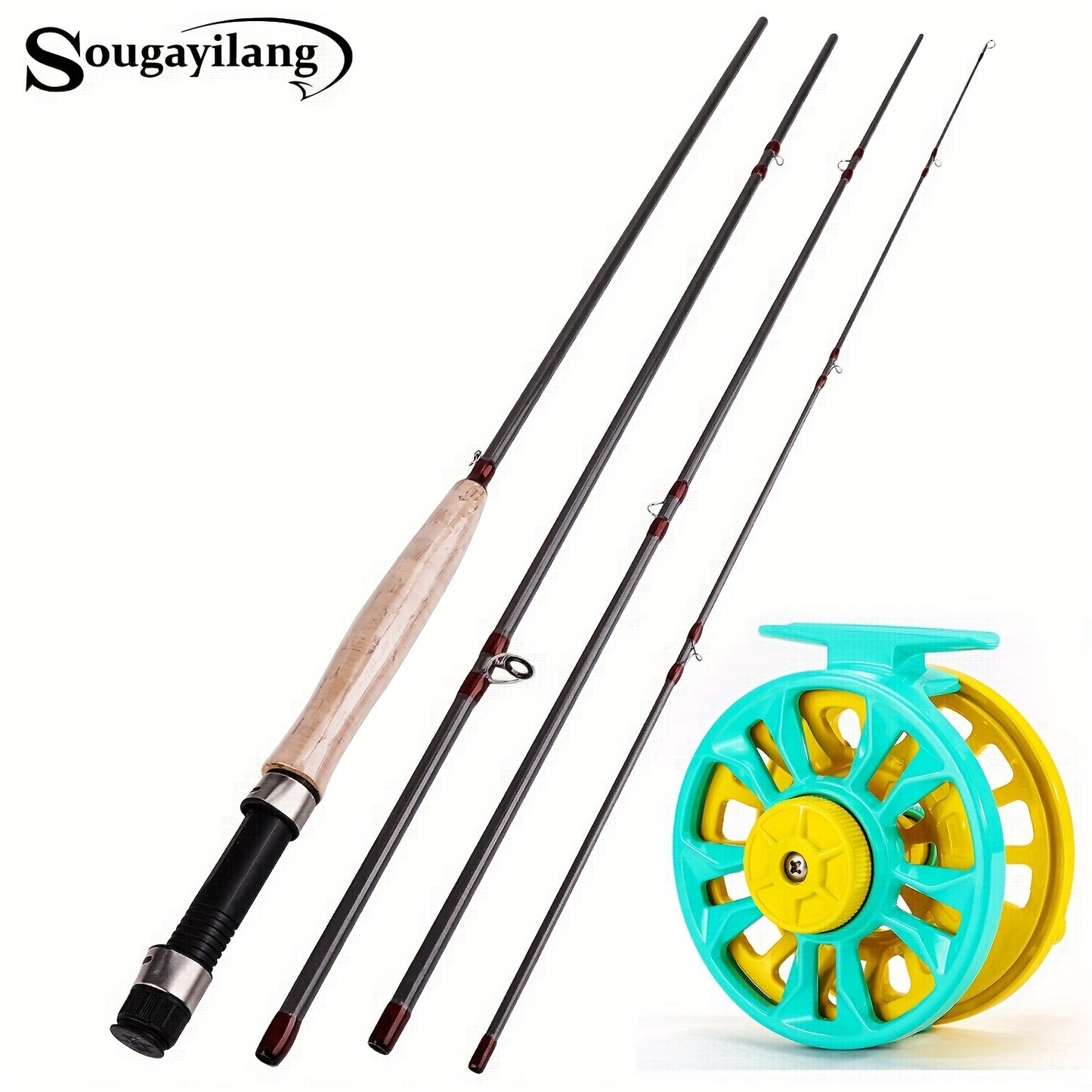 Sougayilang Fly Fishing Rod Reel Set Fly Fishing Pole with Reel Combo Fly Tackle