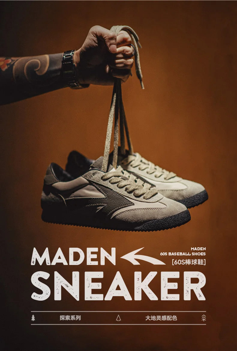 Maden Men's Shoes Discovery Series Retro Jogging Spring Casual Breathable Low-top Sneaker Thick-soled German Training Shoes