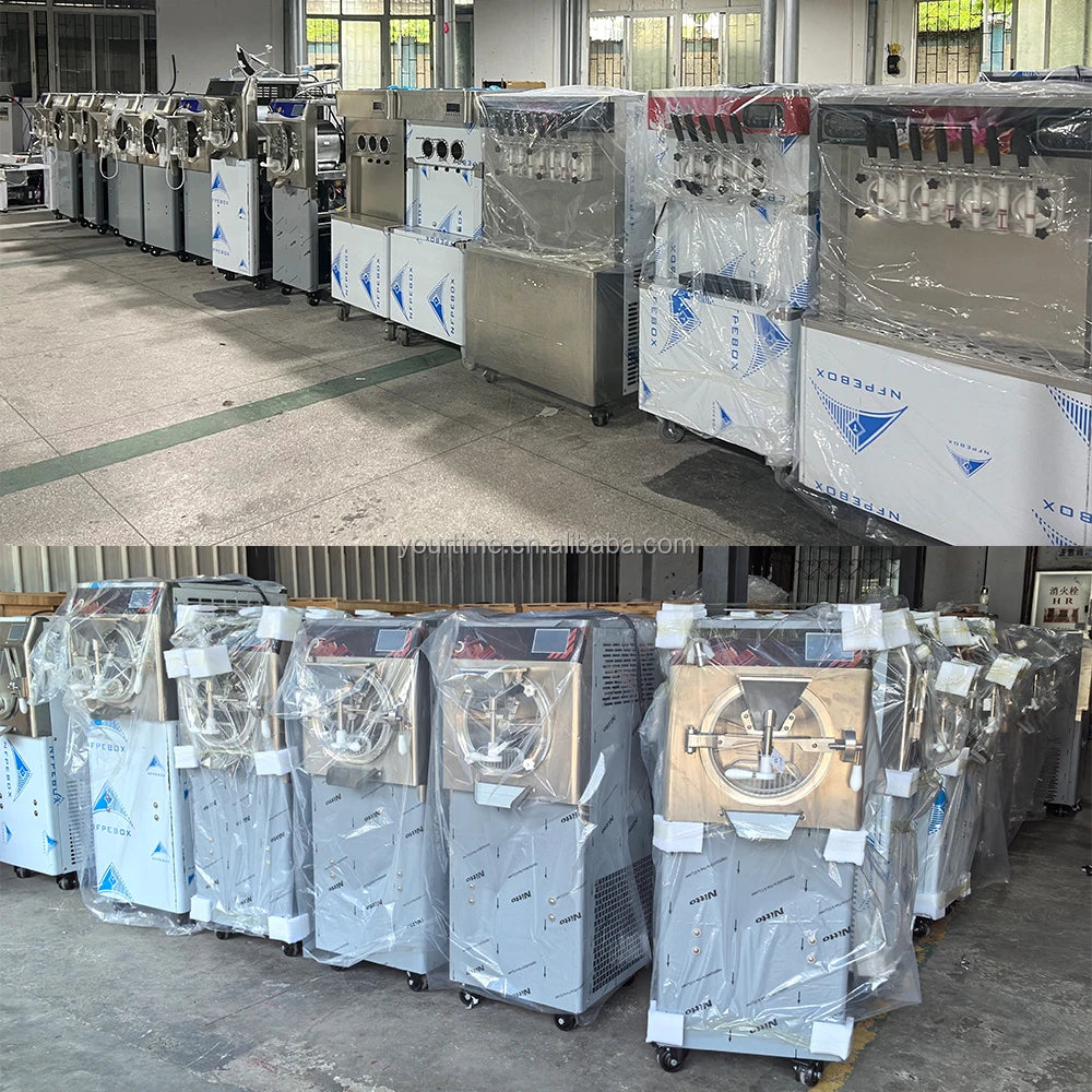 For USA Stock 5 Program Hard Ice Cream Machine Snack Equipment Automatic Artisan Gelato/Italian Ice Creme Machine