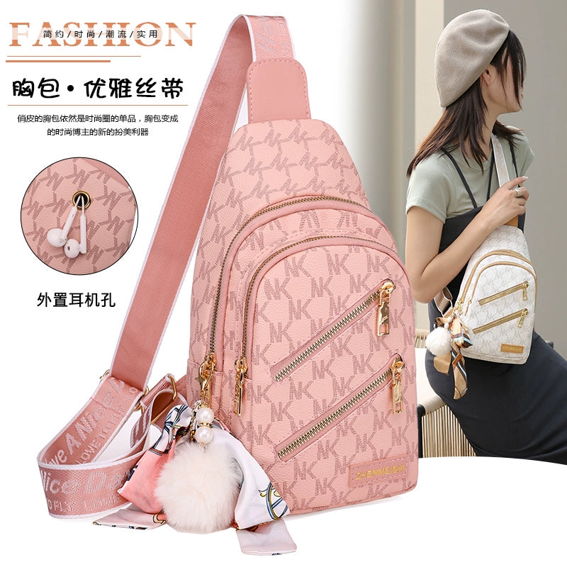 Casual Women's Soft Leather Shoulder Chest Bag