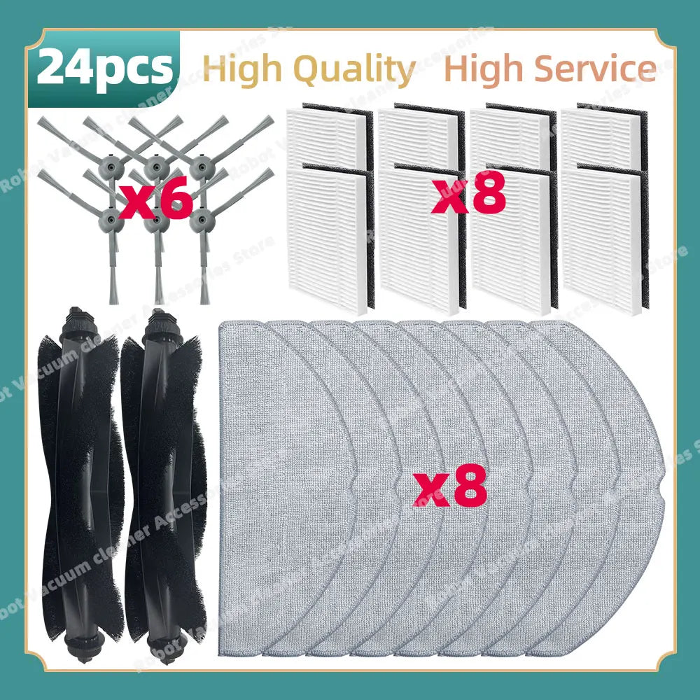 Compatible For ( Eufy G50 Hybrid, L60 Hybrid / L60 Hybrid SES ) Main Side Brush Hepa Filter Mop Cloth Dust Bag Accessories