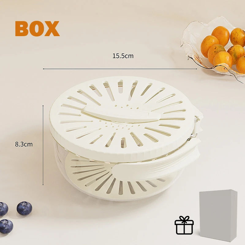 Fruit Strainer 2 In 1 Drainer And Strainer Multi-function Drain Basket Fruit Vegetable Washing Basket With Lid Drainer Tool Bowl