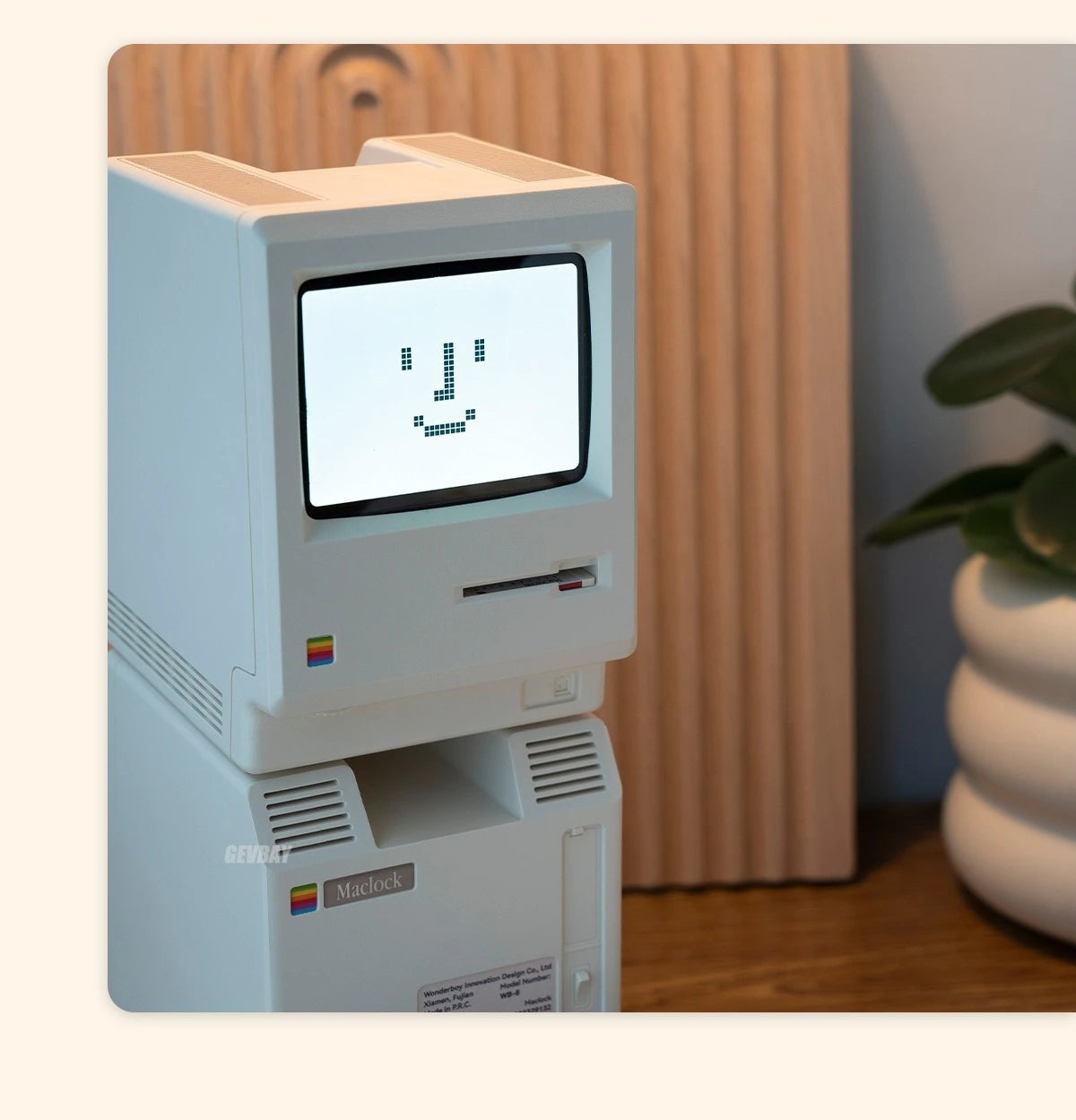 Maclock Retro Alarm Clock Creative Wake Up Artifact Students Desktop Decor Electronic Clock Computer Keyboard Accessories Gift