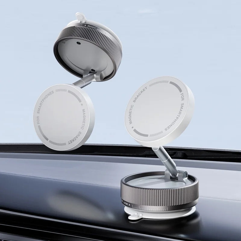 Vacuum Magnetic Car Phone Holder Foldable Suction Cup Kitchen Mirro Gym Bath Shower for Iphone 16 15 14 13 12 11 Pro Max Samsung