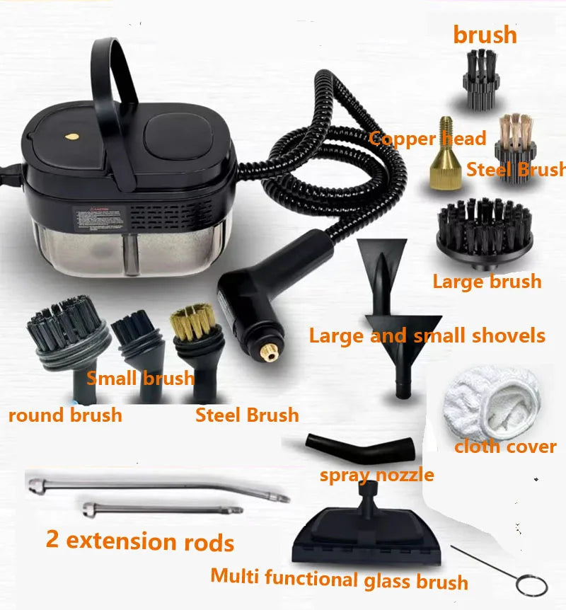 1.6L Handheld Steam Cleaner for Home, Multi-Purpose Portable Steamer for Floors, Tiles, Grout, Carpet, Windows 2500W Powerful