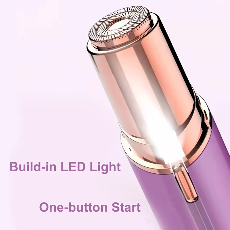 Conduroma Women's Painless Facial Hair Remover - Cordless, AA Battery-Powered (Not Included), with Elegant Metallic Finish - for Face, Upper Lip, Chin, Bikini Line - Travel-Friendly Grooming Tool, Sleek Design, Smooth Finish