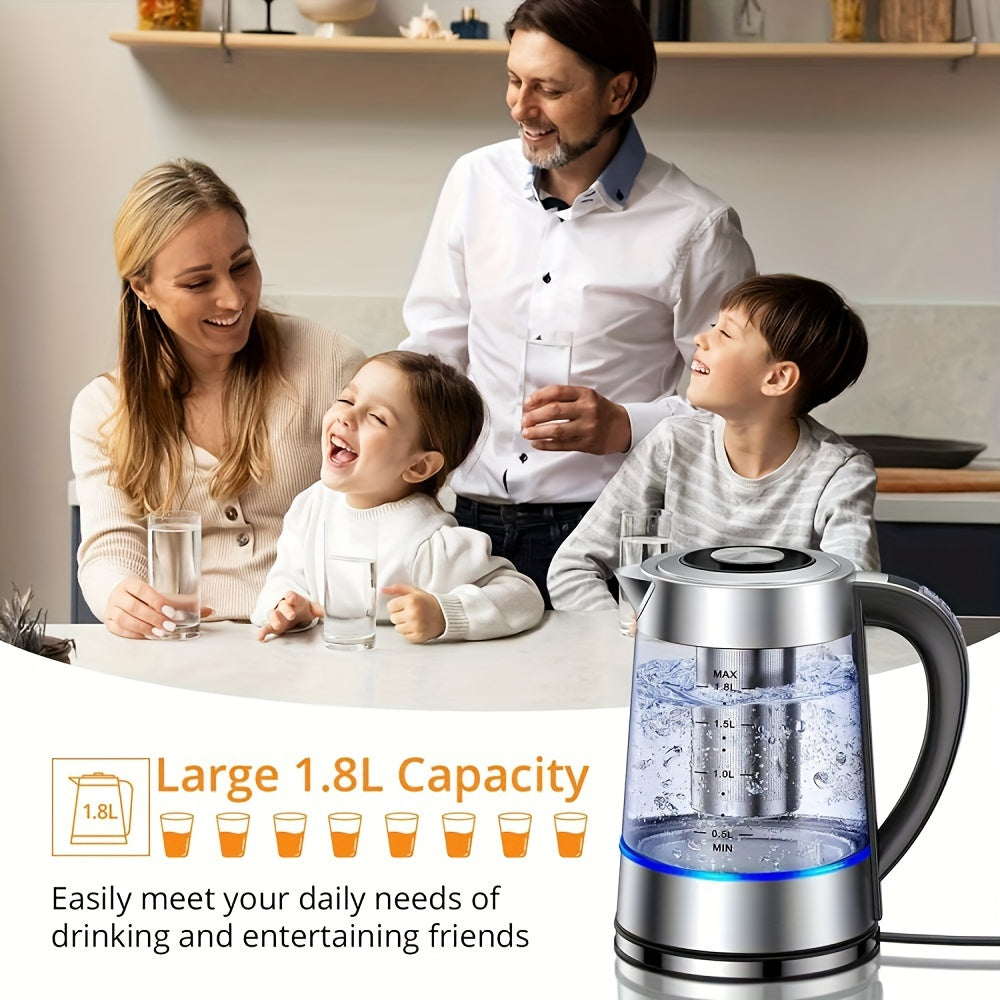 Electric Kettle, 60.87oz Electric Glass Kettle With 12 Temperature Controls, 24-Hour Keep-Warm, Stainless Steel Filter And Inner Lid, Glass Kettle For Coffee, Tea, And Powdered Milk.