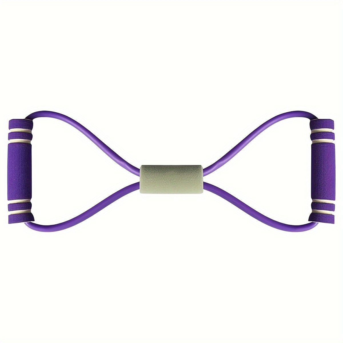 8-Shaped TPE Tension Belt with Handles - Elastic Yoga Resistance Band for Chest Expansion, Arm & Leg Stretching, Workout, Yoga, Pilates - Stackable, Medium Tension, Perfect for Beginners
