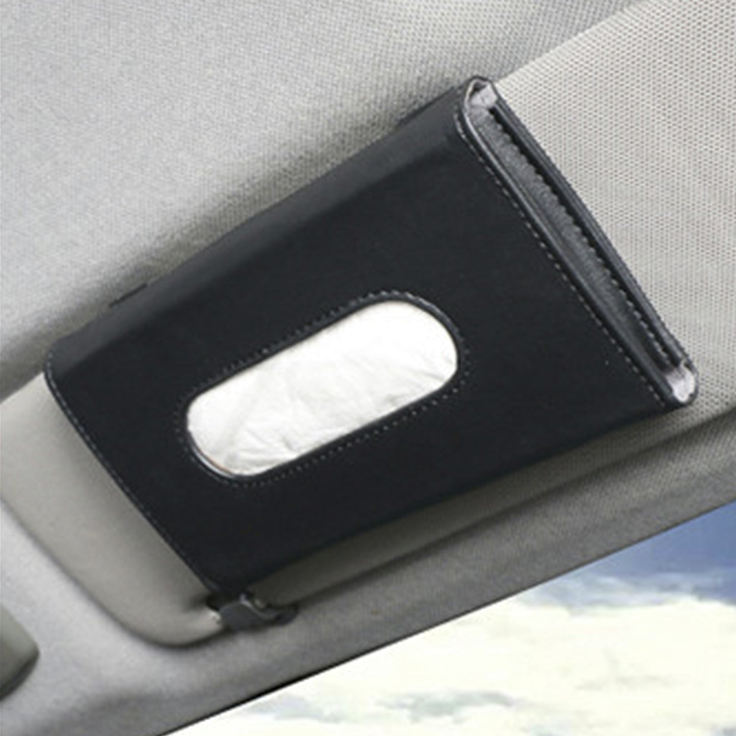 [Fashion Car Sunshade] Car Mounted Fashion Sunshade Paper Towel Box | Automobile Pull-out Carton