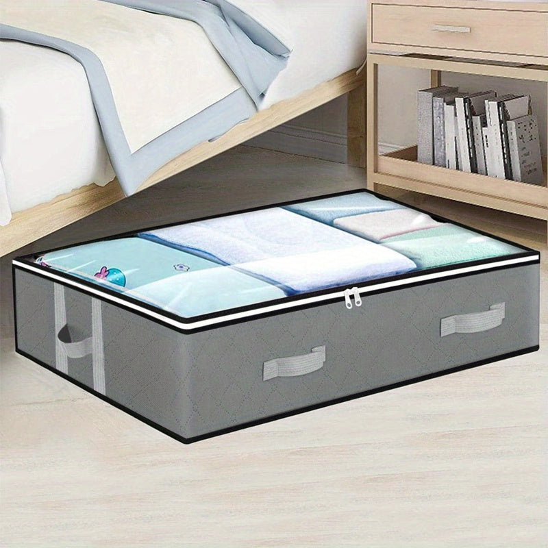 [Durable Storage Box] Durable Under-Bed Storage Box with Flip-Top Lid | Multi-Purpose Space-Saving Design, Dust-Resistant Contemporary Bedside Storage Solution, Bedroom Organizers And Storage, Home Organization, Sleek Design,