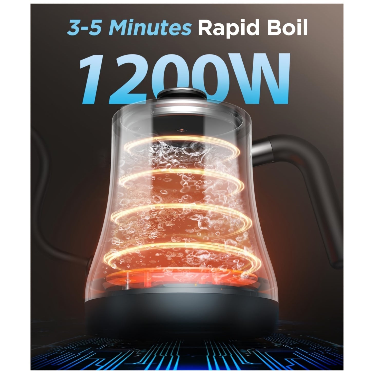 [27oz Rapid Heating Electric Kettle] Gooseneck Electric Kettle With Temperature Control, 27oz Rapid Heating Electric Kettle For Pour Over Coffee/Tea, Auto Shut Off & Boil-Dry Protection, 4H Keep Warm, Stainless Steel Inner, M