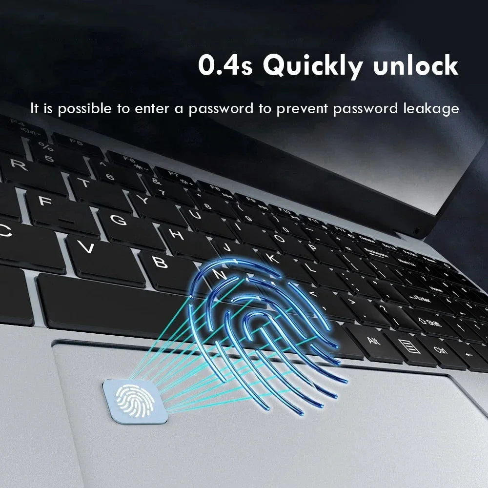 2025 New 15.6"  Windows 11 Laptop Computer Intel Celeron N4000 Computer 16GB DDR4 1/2TB SSD Fingerprint Unlock Notebook Laptops