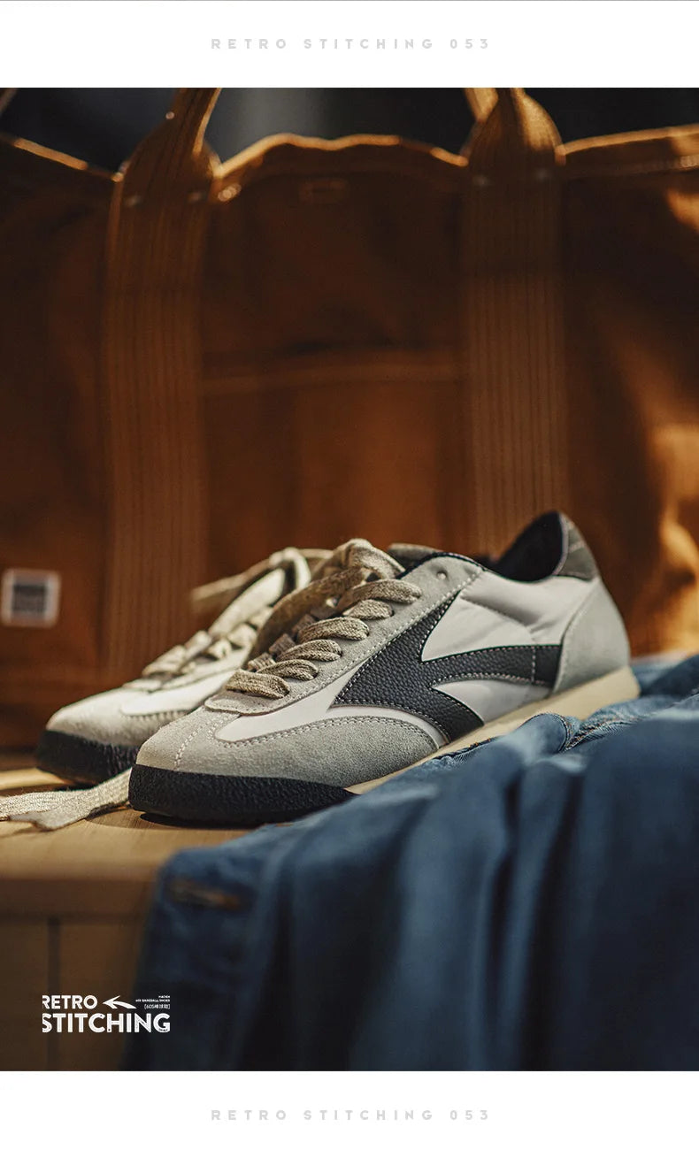 Maden Men's Shoes Discovery Series Retro Jogging Spring Casual Breathable Low-top Sneaker Thick-soled German Training Shoes