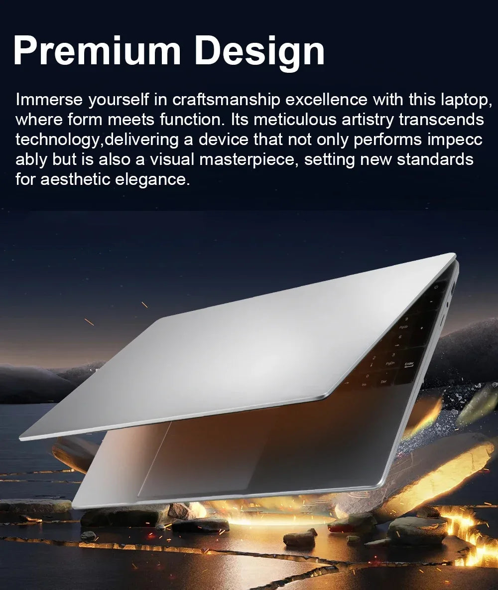 2025 New 15.6"  Windows 11 Laptop Computer Intel Celeron N4000 Computer 16GB DDR4 1/2TB SSD Fingerprint Unlock Notebook Laptops