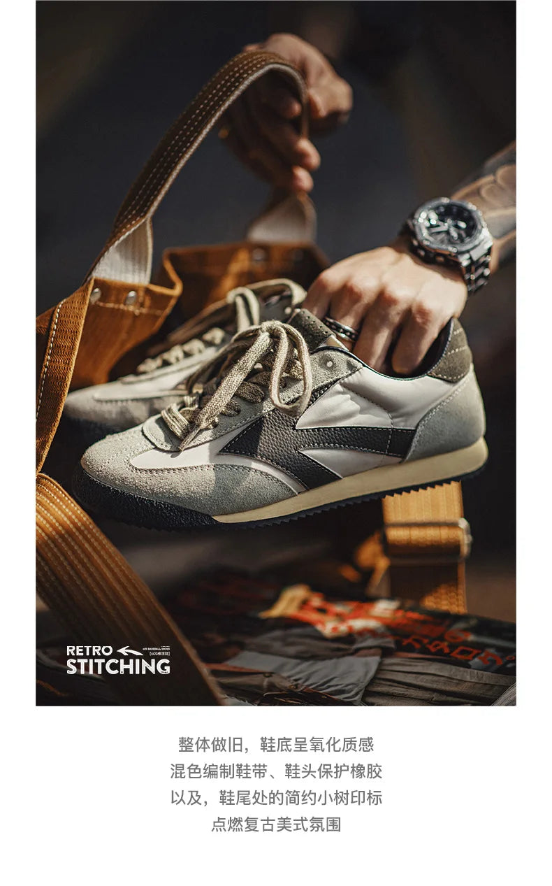 Maden Men's Shoes Discovery Series Retro Jogging Spring Casual Breathable Low-top Sneaker Thick-soled German Training Shoes