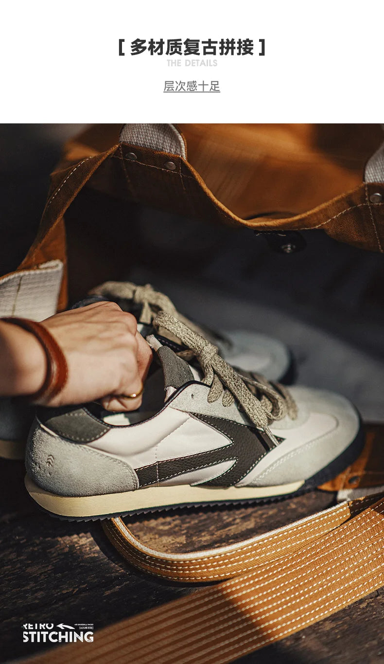 Maden Men's Shoes Discovery Series Retro Jogging Spring Casual Breathable Low-top Sneaker Thick-soled German Training Shoes