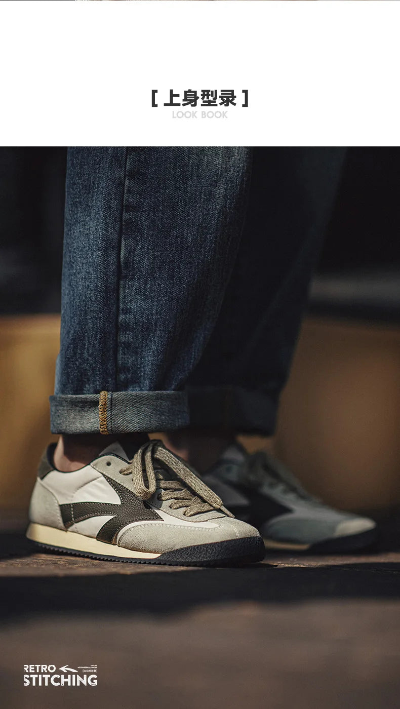 Maden Men's Shoes Discovery Series Retro Jogging Spring Casual Breathable Low-top Sneaker Thick-soled German Training Shoes