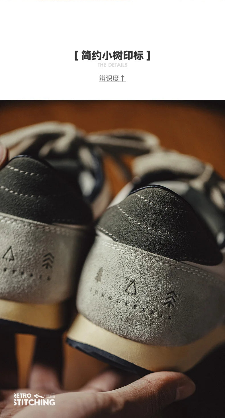 Maden Men's Shoes Discovery Series Retro Jogging Spring Casual Breathable Low-top Sneaker Thick-soled German Training Shoes