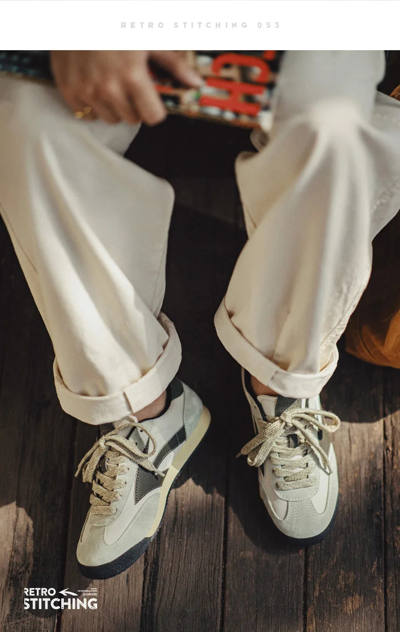 Maden Men's Shoes Discovery Series Retro Jogging Spring Casual Breathable Low-top Sneaker Thick-soled German Training Shoes