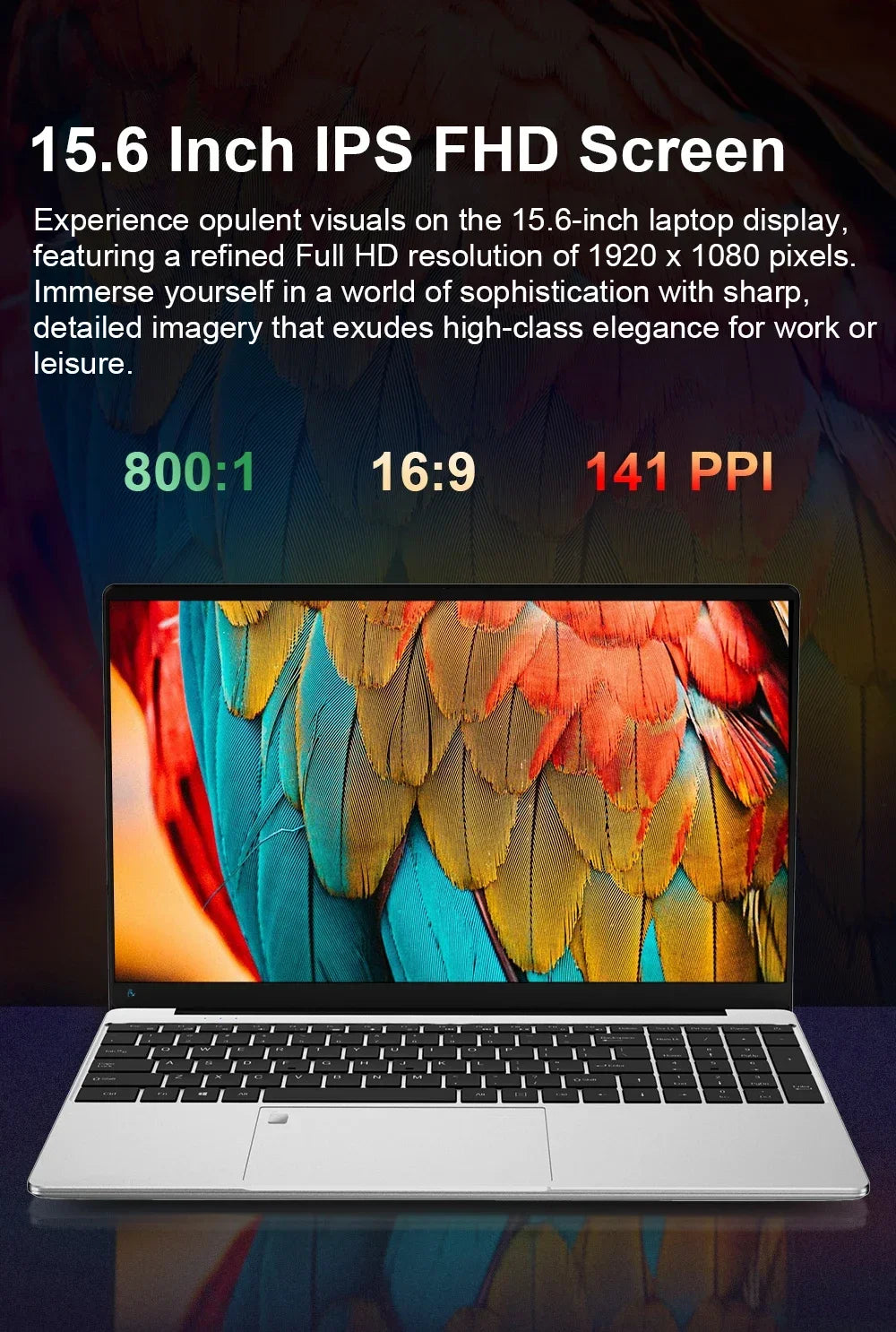2025 New 15.6"  Windows 11 Laptop Computer Intel Celeron N4000 Computer 16GB DDR4 1/2TB SSD Fingerprint Unlock Notebook Laptops