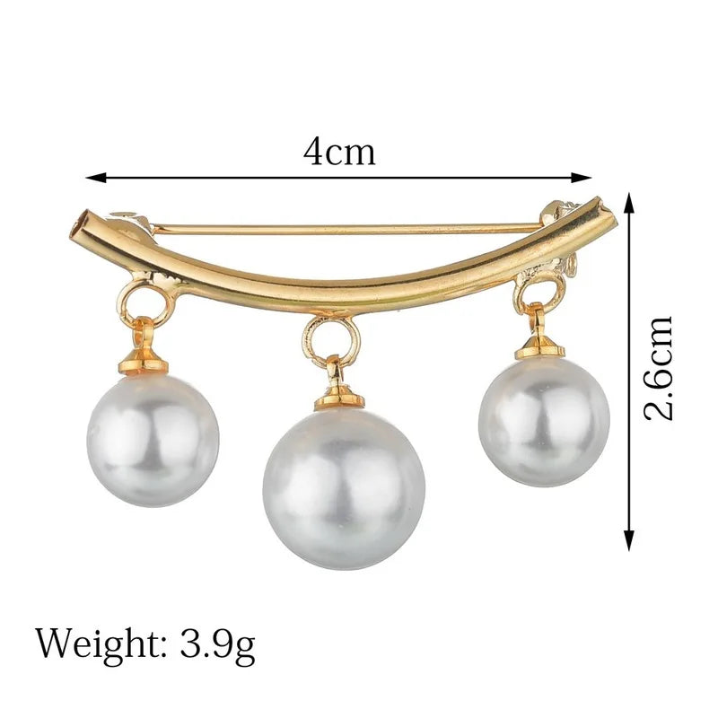 Pearl Brooches Set Waist Buckle Cardigan Jeans Button Brooch Pins Women Sweater Coat Anti Fall Pearls Clothes Pin Decoration