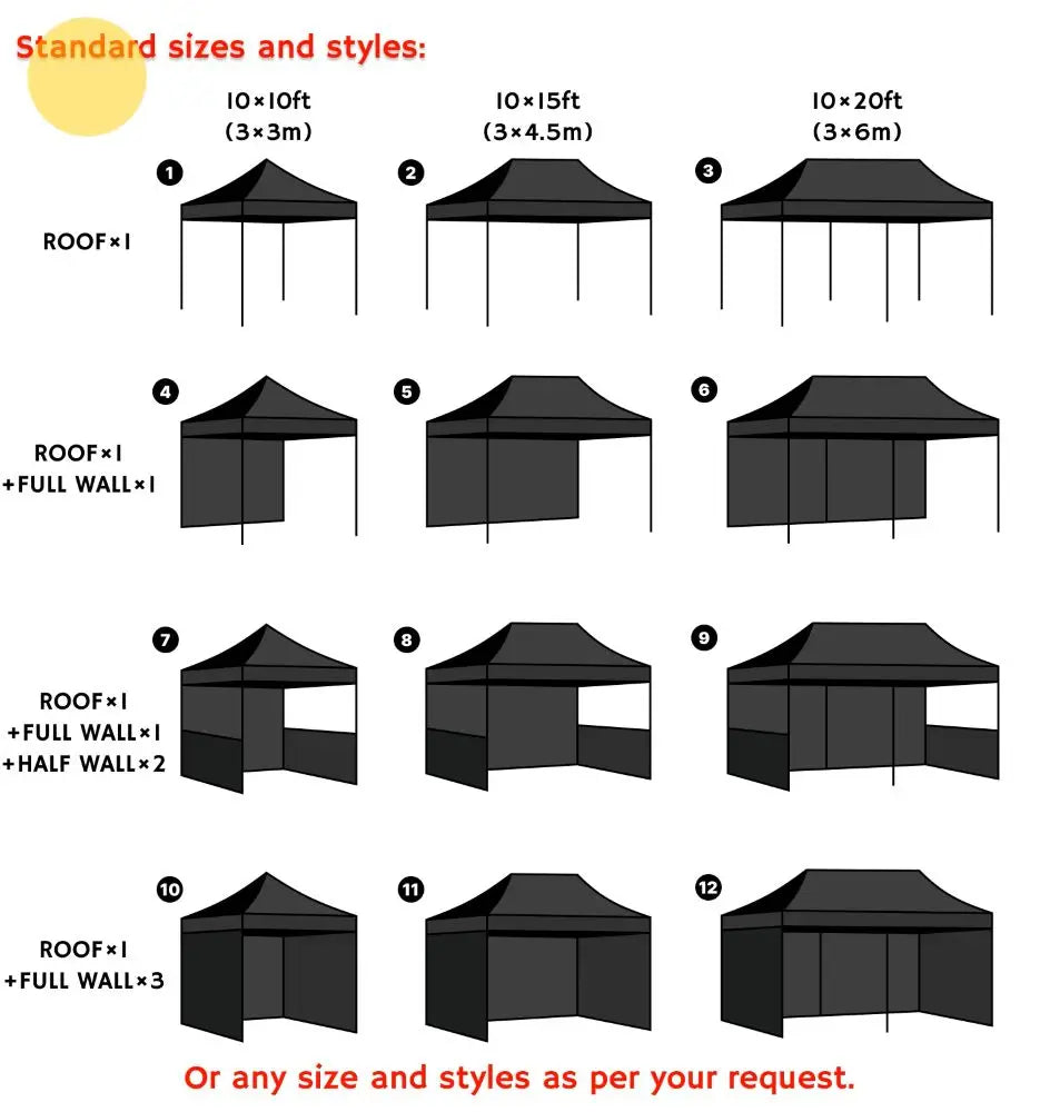 The Pop up Display Tents Customized by Sunshine Company Are Best Selling Display Canopy Fabric Custom Outdoor Trade Show Tents