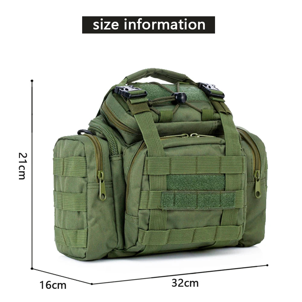 Outdoor Tactics Universal MOLLE Camo Fanny Pack Waterproof Hunting Fishing Bag Adjustable Cross-Body Luggage Camera Bag