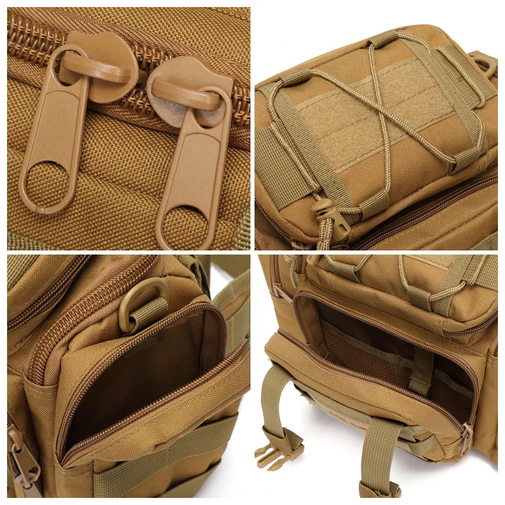 Outdoor Tactics Universal MOLLE Camo Fanny Pack Waterproof Hunting Fishing Bag Adjustable Cross-Body Luggage Camera Bag