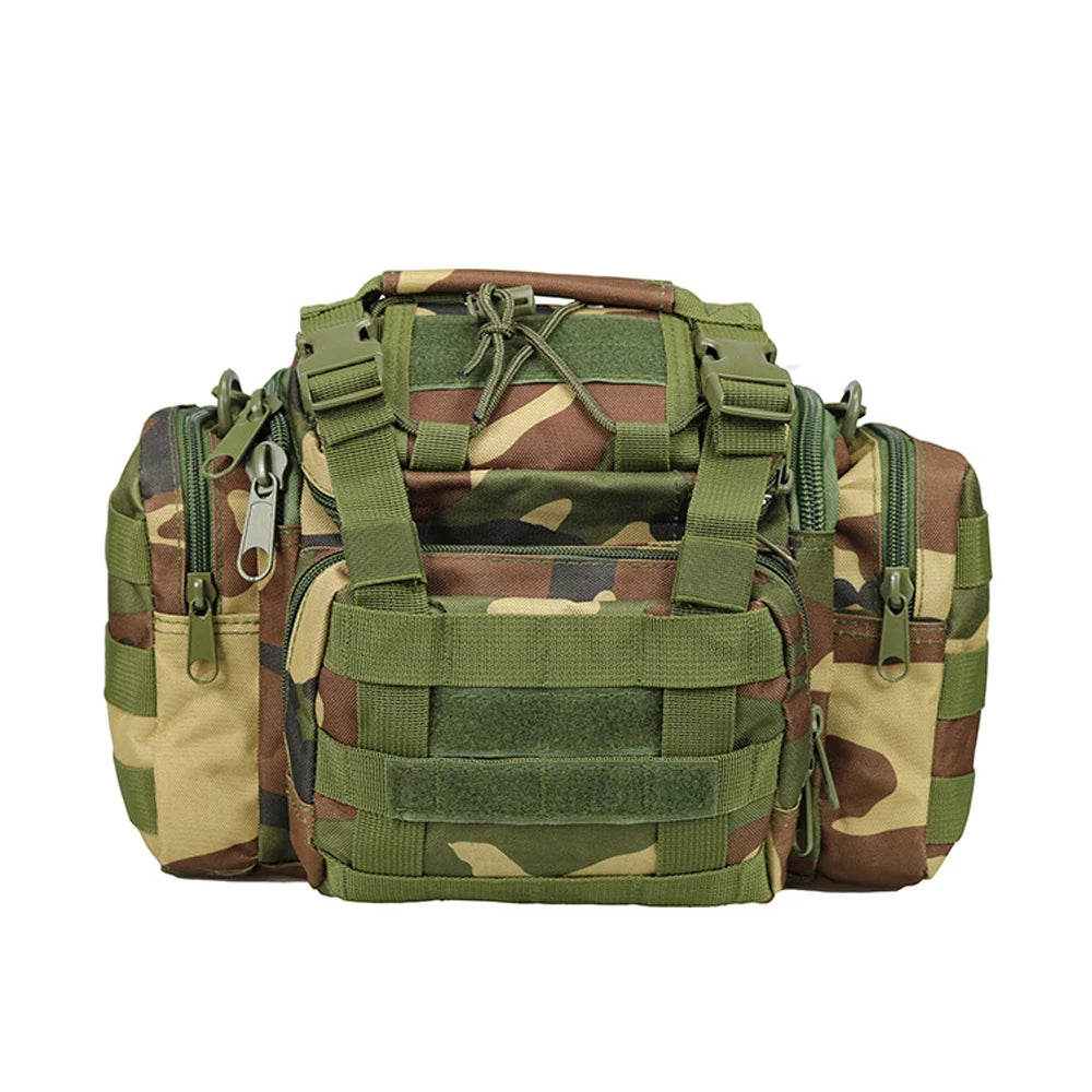 Outdoor Tactics Universal MOLLE Camo Fanny Pack Waterproof Hunting Fishing Bag Adjustable Cross-Body Luggage Camera Bag