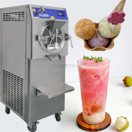 For USA Stock 5 Program Hard Ice Cream Machine Snack Equipment Automatic Artisan Gelato/Italian Ice Creme Machine