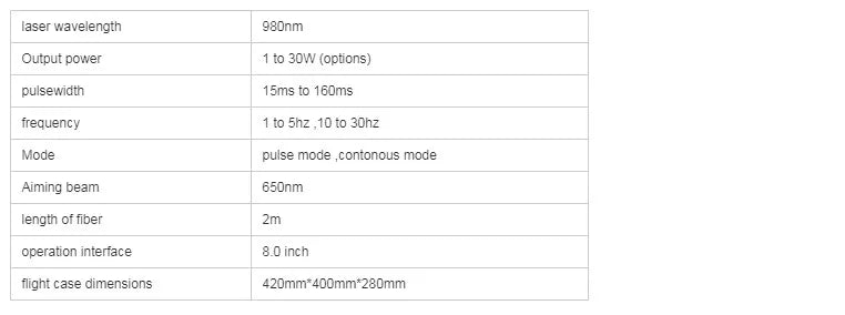 980Nm Laser Diode Vascular Spider Varicose Vein Removal Machine Treatment Fungi Physiotherapy