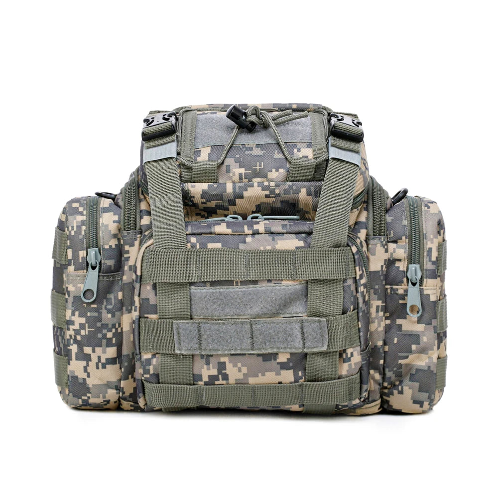 Outdoor Tactics Universal MOLLE Camo Fanny Pack Waterproof Hunting Fishing Bag Adjustable Cross-Body Luggage Camera Bag