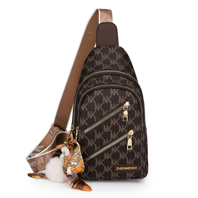 Casual Women's Soft Leather Shoulder Chest Bag