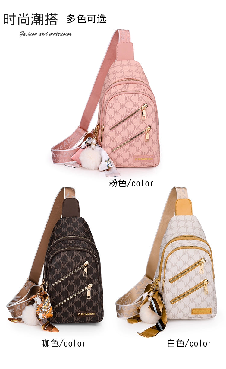 Casual Women's Soft Leather Shoulder Chest Bag