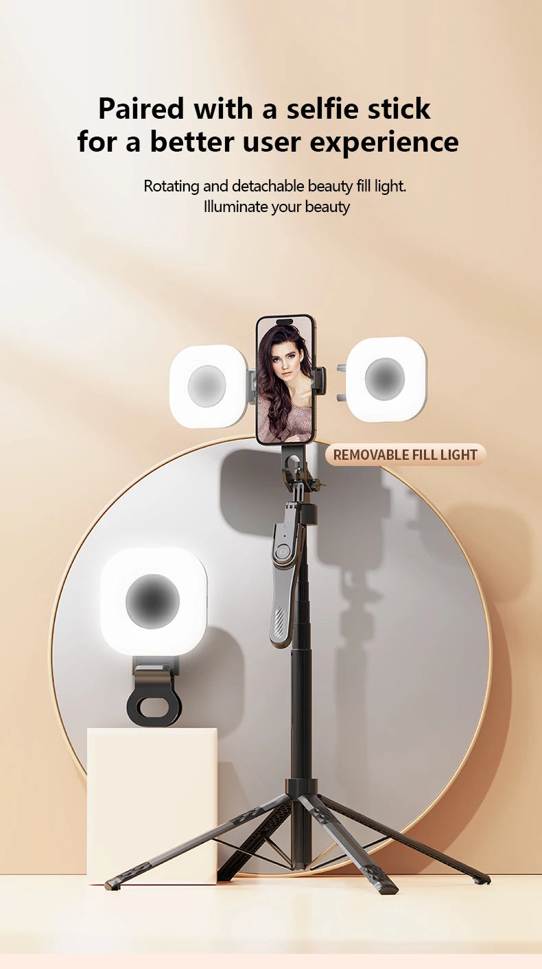 Mini LED Smartphone Selfie Fill Light 3 Modes With Adjustable Brightness Clip Portable Video Light For Tiktok Camera Mobile IPad