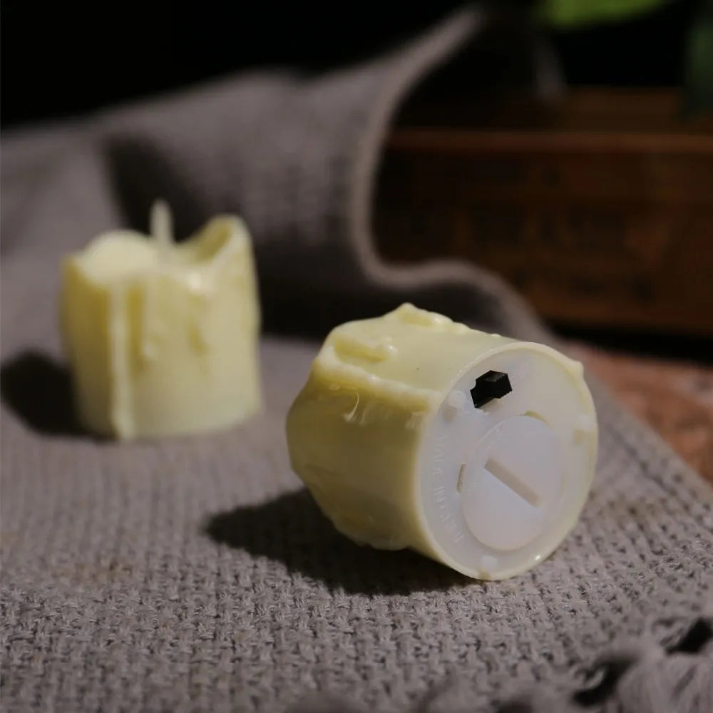 1Pcs LED Candle Light Remote Battery Operated Electric Decorative Candles Flickering Moving Wick Christmas Swing Candle Lamps