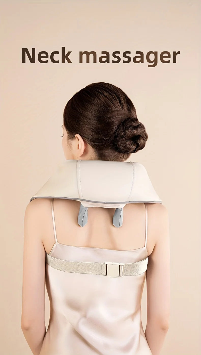 Electric Heat Neck Massage Shawl Shiatsu Kneading Cervical Spine Massager Car Home Back Shoulder Neck Trapezius Muscle Massager