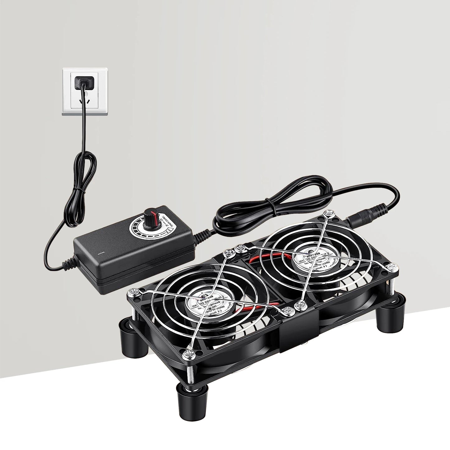 GDSTIME 80mm Server Fan DC 12V 220V Btc Mining Machine Chassis Workstation Cabinet Radiator 8025 Dual Ball PC Computer Case Fan