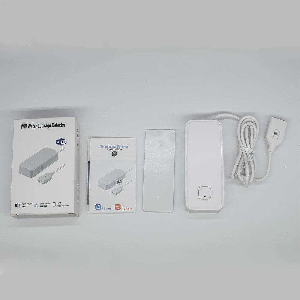 WiFi Tuya Smart Water Leakage Detector Sensor APP Remote Monitor 80dB Sound Alarm System Flood Home Security Safety Smartlife