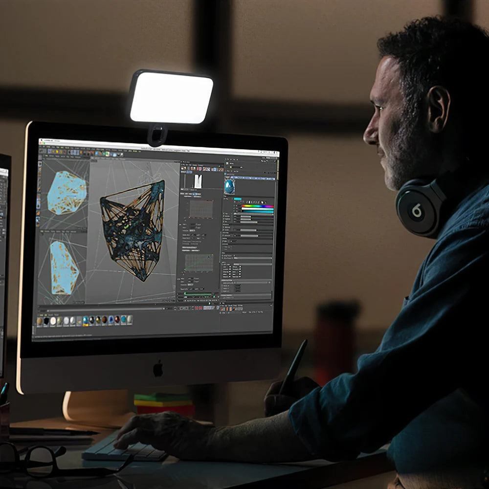 Mini Selfie Fill Light Rechargeable 3 Modes Adjustable Brightness Portable For Mobile Phone Computer LED Fill Light