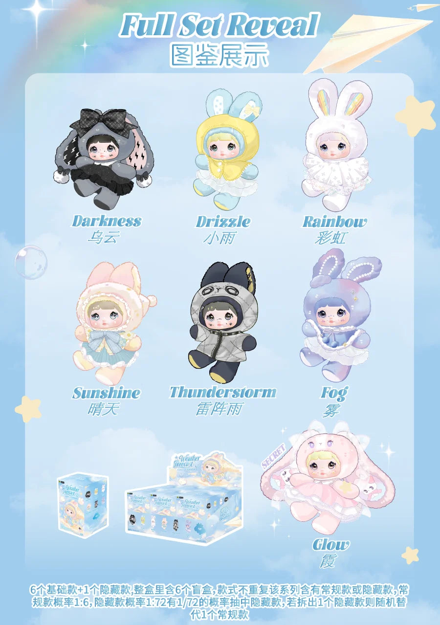 Nommi Weather Forecast Series Blind Box - Cute plush toy Handmade Bag Pendant Gift for Weddings Birthdays  Holidays Christmas