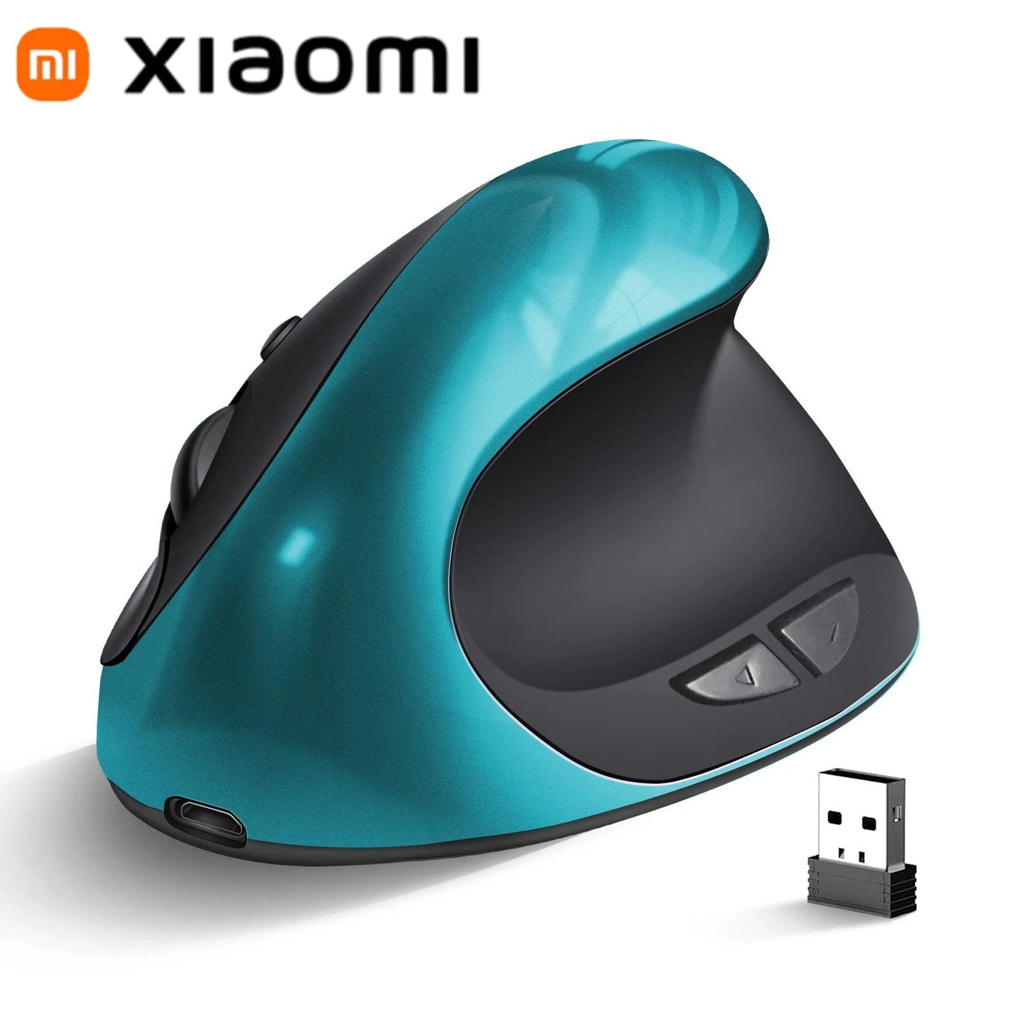 Xiaomi Hot Selling Rechargeable Vertical Mice Ergonomic Wireless Mouse 2.4G USB Receiver 1600 Adjustable DPI 6 Buttons Mouse New