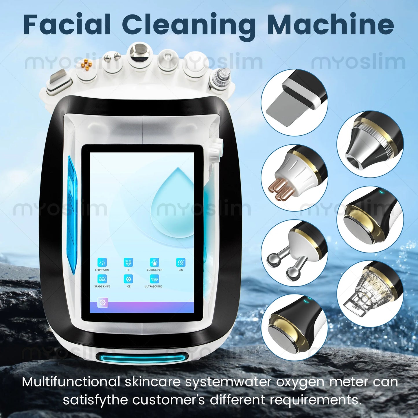 New Arrival 7 in 1 Hydro Dermabrasion Hydra Machine for Facial Aqua Peel Microdermabrasion Machine Skin Rejuvenation