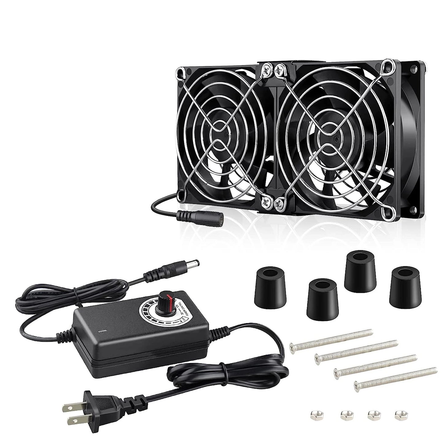 GDSTIME 80mm Server Fan DC 12V 220V Btc Mining Machine Chassis Workstation Cabinet Radiator 8025 Dual Ball PC Computer Case Fan