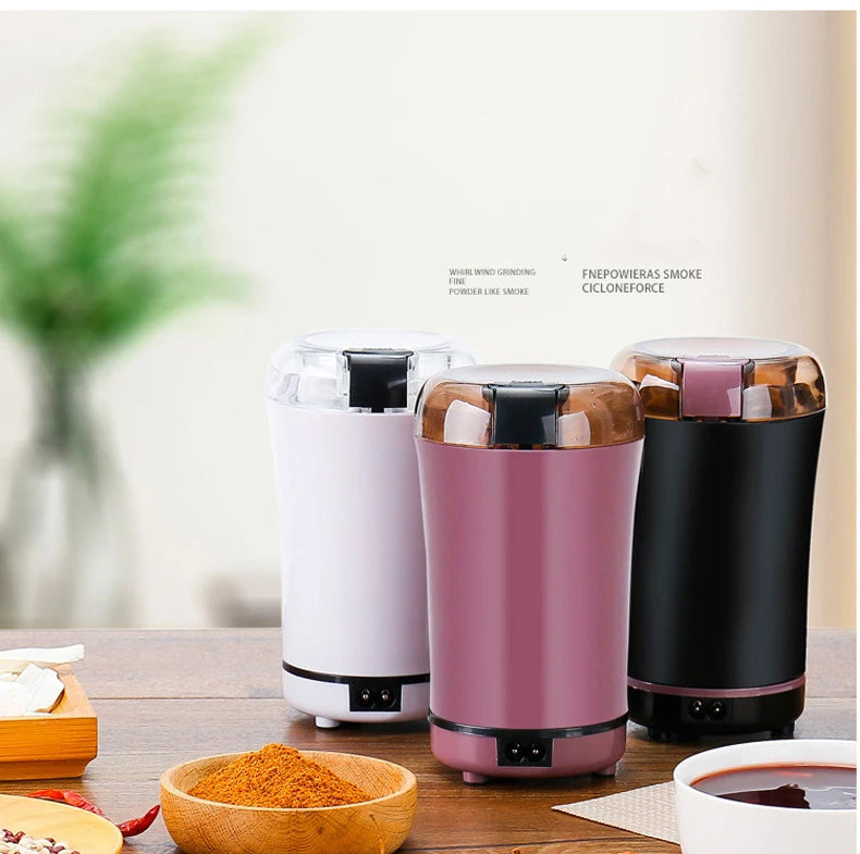 Household electric grinding machine. Household dry grinder, portable coffee machine for grains and miscellaneous grains, grinder