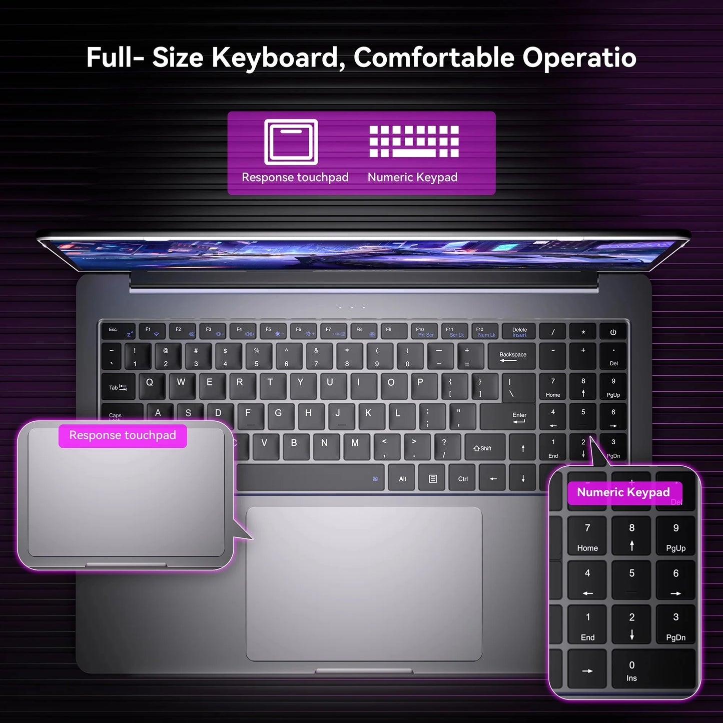 ACEMAGIC Laptop 16inch FHD Laptop Intel Alder Lake N97 16GB RAM 512GB SSD Windows 11 Pro Notebook 180° Flip Computer Wifi6 BT5.2