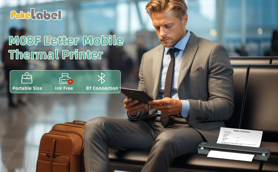 Phomemo M08F A4 Thermal Paper for M08F, PJ762/PJ763MFi, MT800/MT800Q, A4 Portable Printers, M08F Printer Paper, 8.27" x 11.69"