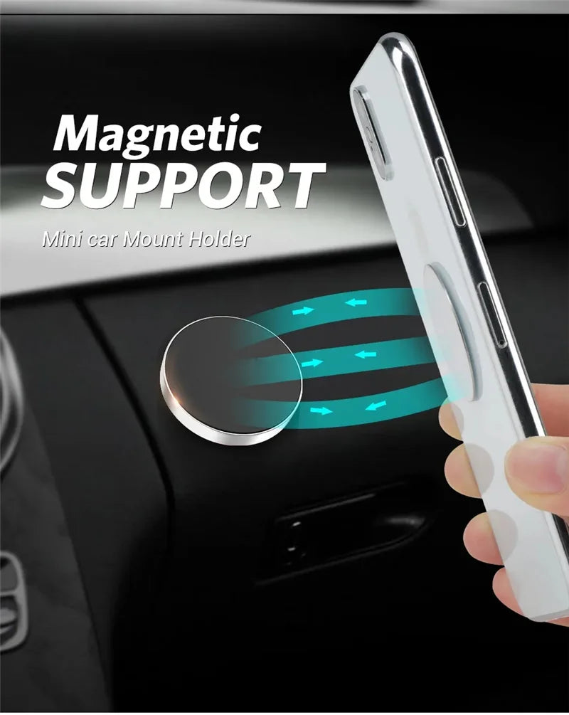 Magnetic Phone Car Holder Stand Universal Magnetic Mount Bracket Stick on Car Dashboard Wall for iPhone Samsung Xiaomi Huawei
