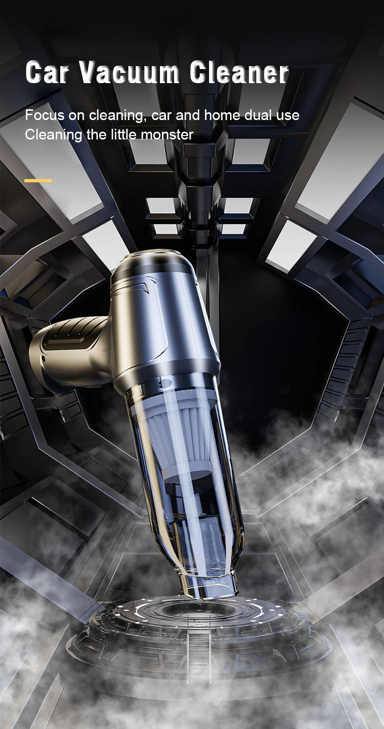 Brushless Car Vacuum Cleaner Cordless Handheld Auto Vacuum Home & Car Dual Use Mini Vacuum Cleaner with Builtin Battrery