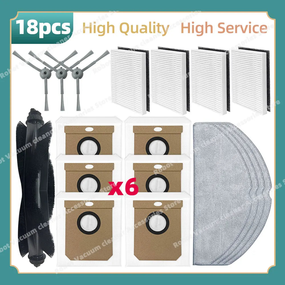 Compatible For ( Eufy G50 Hybrid, L60 Hybrid / L60 Hybrid SES ) Main Side Brush Hepa Filter Mop Cloth Dust Bag Accessories